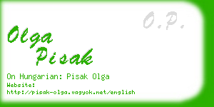 olga pisak business card